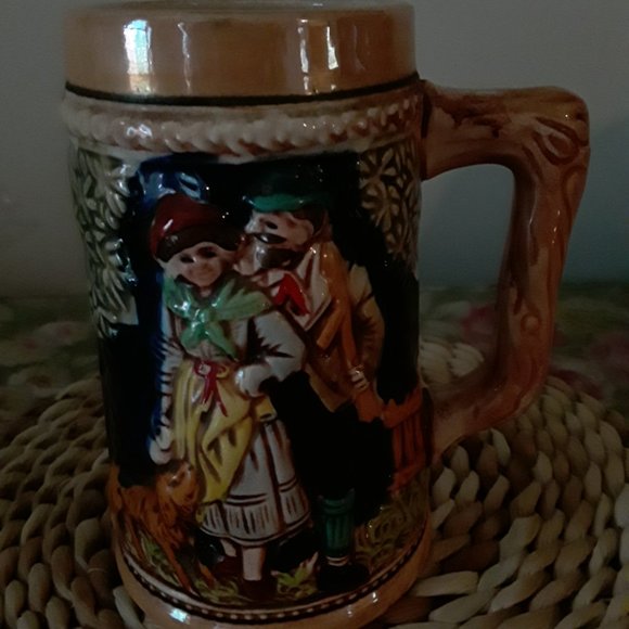 Vintage Ceramic Beer Stein Depicting German Scenes - Picture 4 of 8